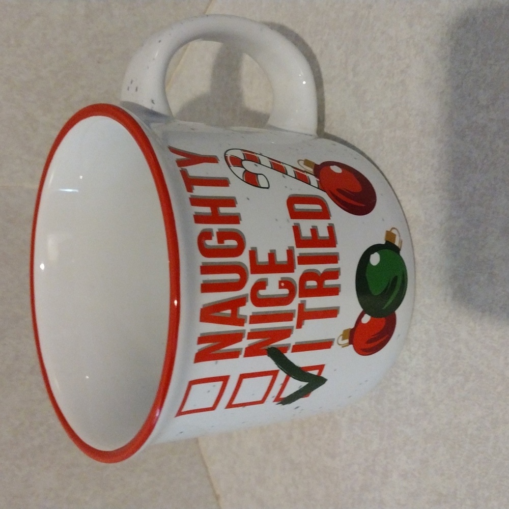 Spoontiques Naughty or Nice check list coffee mug.